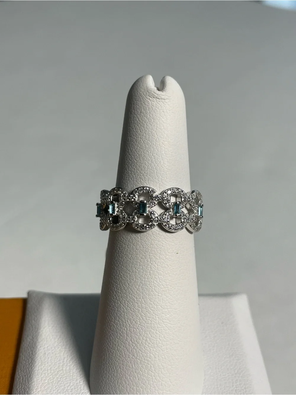 Bomb Party Sterling Club Ring Sz 6 The Portofino Band  .925/Paraiba Tourmaline